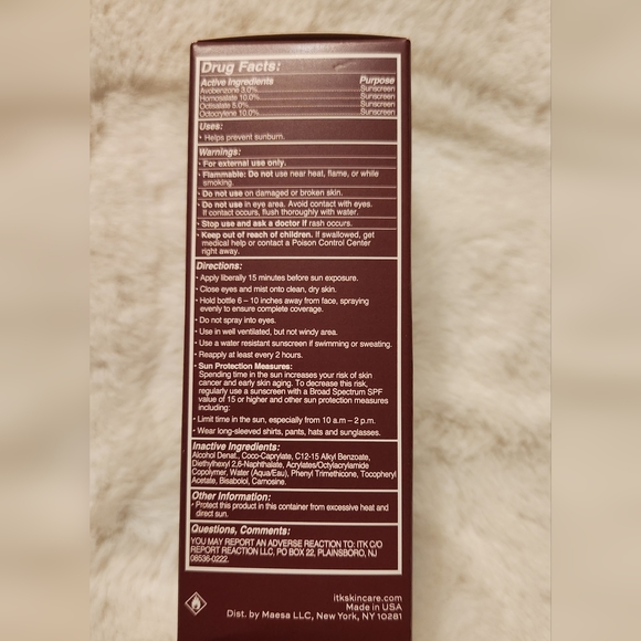 In the Know Broad Spectrum SPF 30 Sunscreen Setting Mist 3.3 oz New - Picture 9 of 12